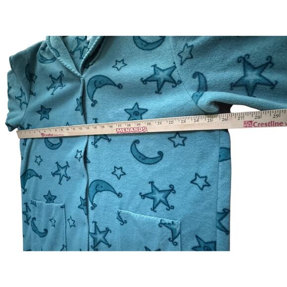 Moon Stars XL Fleece Robe Sleepwear Intimate Moments Women’s Button Up 1X READ - Picture 5 of 6